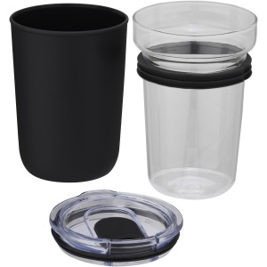 Bello 420 ml glass tumbler with recycled plastic outer wall, (Glasses)