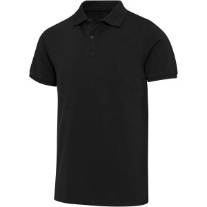 Beryl 220 g/m2 short sleeve unisex OCS organic recycled polo, Black