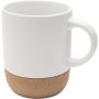 Billie 300 ml ceramic mug with cork details and matt finish,