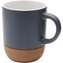 Billie 300 ml ceramic mug with cork details and matt finish,