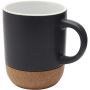 Billie 300 ml ceramic mug with cork details and matt finish,