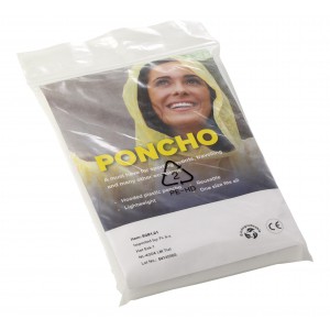 Bio-degradable PE poncho Elisha, neutral (Raincoats)