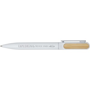 Blanca recycled aluminium ballpoint pen, White (Metallic pen)