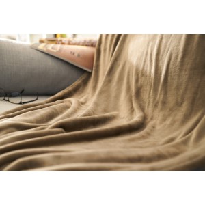 Fleece (280 gr/m2) blanket Sean, khaki (Blanket)