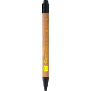 Borneo bamboo ballpoint pen, Natural, solid black (Wooden, bamboo, carton pen)