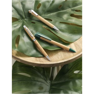 Borneo bamboo ballpoint pen, Natural, solid black (Wooden, bamboo, carton pen)