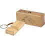 Bosona bamboo phone holder with keychain, Wood