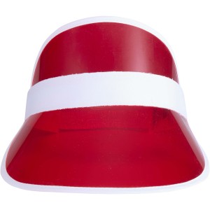 Bright cap with transparent visor, Red