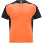 Bugatti short sleeve unisex sports t-shirt, Fluor Orange, Solid black