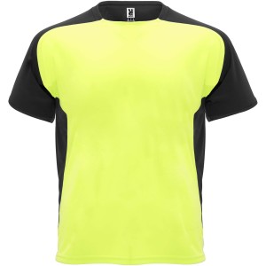 Bugatti short sleeve unisex sports t-shirt, Fluor Yellow, Black