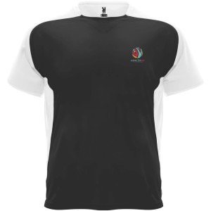 Bugatti short sleeve unisex sports t-shirt, Solid black, White (T-shirt, mixed fiber, synthetic)