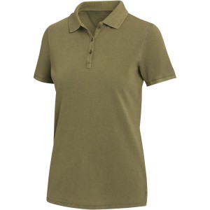 Calgary 200 g/m2 washed women's polo, Forest Green