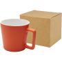 Cali 370 ml ceramic mug with matt finish, Orange