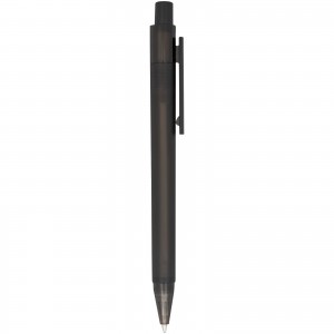 Calypso frosted ballpoint pen, Frosted black (Plastic pen)