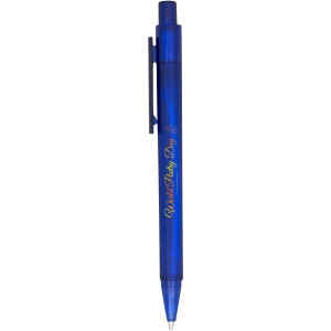 Calypso frosted ballpoint pen, frosted blue (Plastic pen)