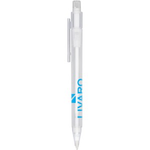 Calypso frosted ballpoint pen, Frosted white (Plastic pen)