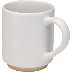Camilla 180 ml stackable ceramic mug with matte finish, Whit