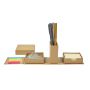 Cardboard desk organiser Vicky, brown