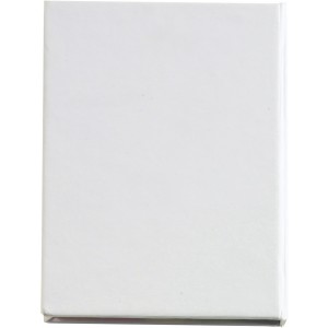 Cardboard holder with sticky notes Duke, white (Sticky notes)