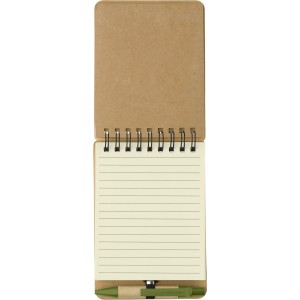 Cardboard memo folder Rodrigo, light green (Sticky notes)