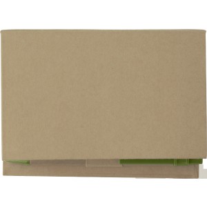 Cardboard memo holder Glenn, light green (Sticky notes)