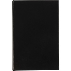 Cardboard sticky note holder Belinda, black (Sticky notes)