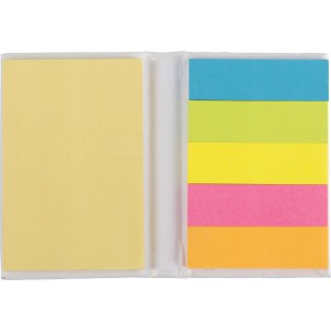 Cardboard sticky note holder Belinda, white (Sticky notes)