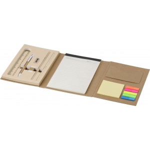 Cardboard writing folder Montana, brown (Folders)