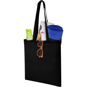 Carolina 100 g/m2 cotton tote bag, solid black (cotton bag)