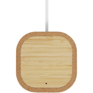 Cerris 15W cork wireless charging pad, Natural (Powerbanks)