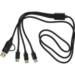 Charging cable Hexa, 6-in-1, black