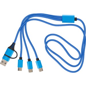 Charging cable Hexa, 6-in-1, cobalt blue