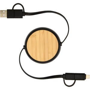 Chechia 5-in-1 recycled plastic 100 cm retractable data sync (Eletronics cables, adapters)