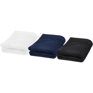 Chloe 550 g/m2 cotton bath towel 30x50 cm, Navy (Towels)