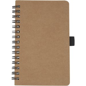 Cobble A6 wire-o recycled cardboard notebook with stone paper, Natural (Notebooks)