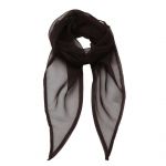'COLOURS COLLECTION' PLAIN CHIFFON SCARF, Brown, U (PR740BW-U)