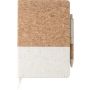 Cork and linen notebook and wheatstraw ballpen Kenzo, brown