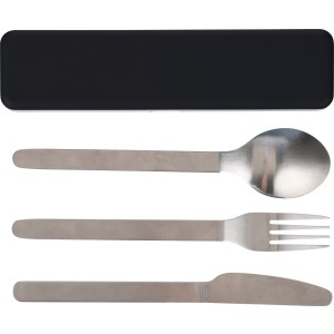 Cutlery set Brisio, 3 pcs, black