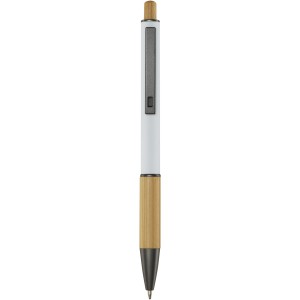 Darius recycled aluminium ballpoint pen, White (Metallic pen)