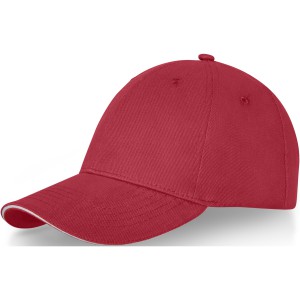 Darton 6 panel sandwich cap, Red (Hats)