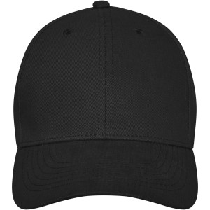 Davis 6 panel cap, Solid black (Hats)