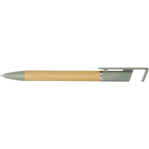 Delfina phone holder pen, Heather green (Wooden, bamboo, carton pen)