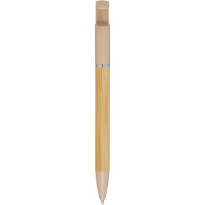 Delfina phone holder pen, Oatmeal (Wooden, bamboo, carton pen)