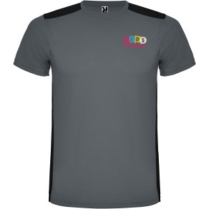 Detroit short sleeve kids sports t-shirt, Ebony, Solid black (T-shirt, mixed fiber, synthetic)