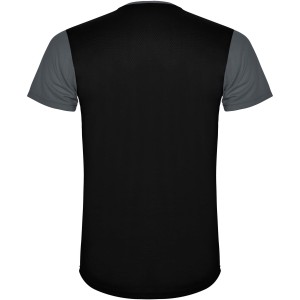 Detroit short sleeve unisex sports t-shirt, Ebony, Solid black (T-shirt, mixed fiber, synthetic)