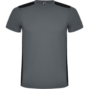 Detroit short sleeve unisex sports t-shirt, Ebony, Solid black (T-shirt, mixed fiber, synthetic)