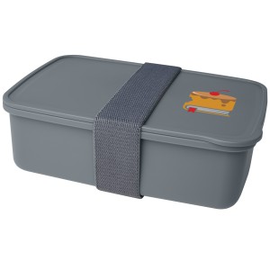 Dovi recycled plastic lunch box, Grey (Plastic kitchen equipments)