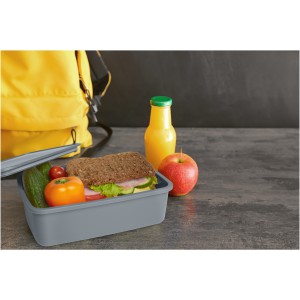 Dovi recycled plastic lunch box, Grey (Plastic kitchen equipments)