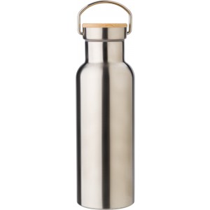 Stainless steel double-walled drinking bottle Odette, silver