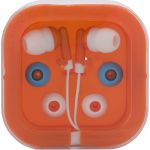 Earphones with two spare sets of buds, orange (2289-07)